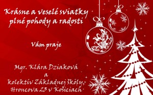 Vianočná pohľadnica - ZŠ