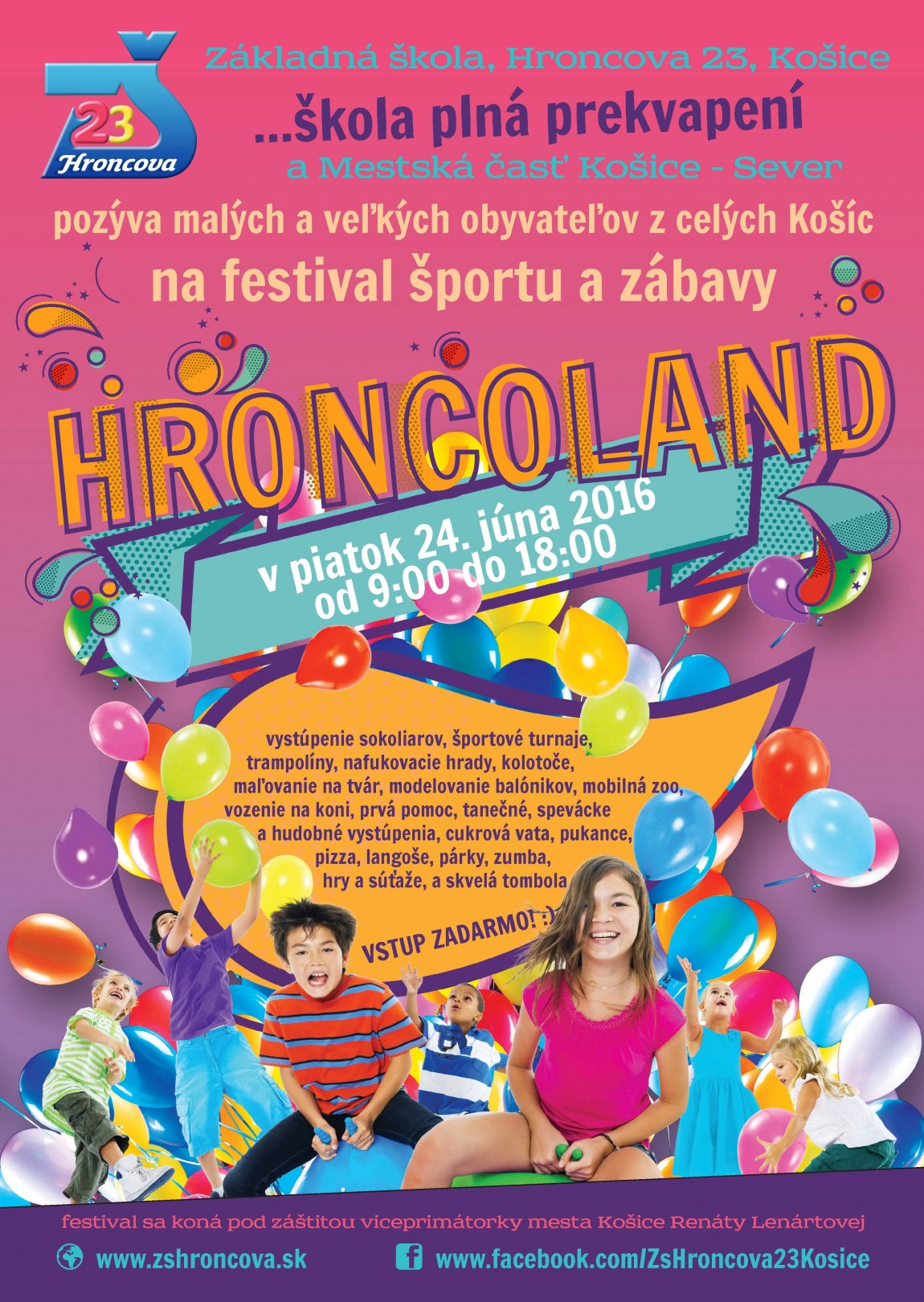 Pozvánka – HroncoLand …festival športu a zábavy