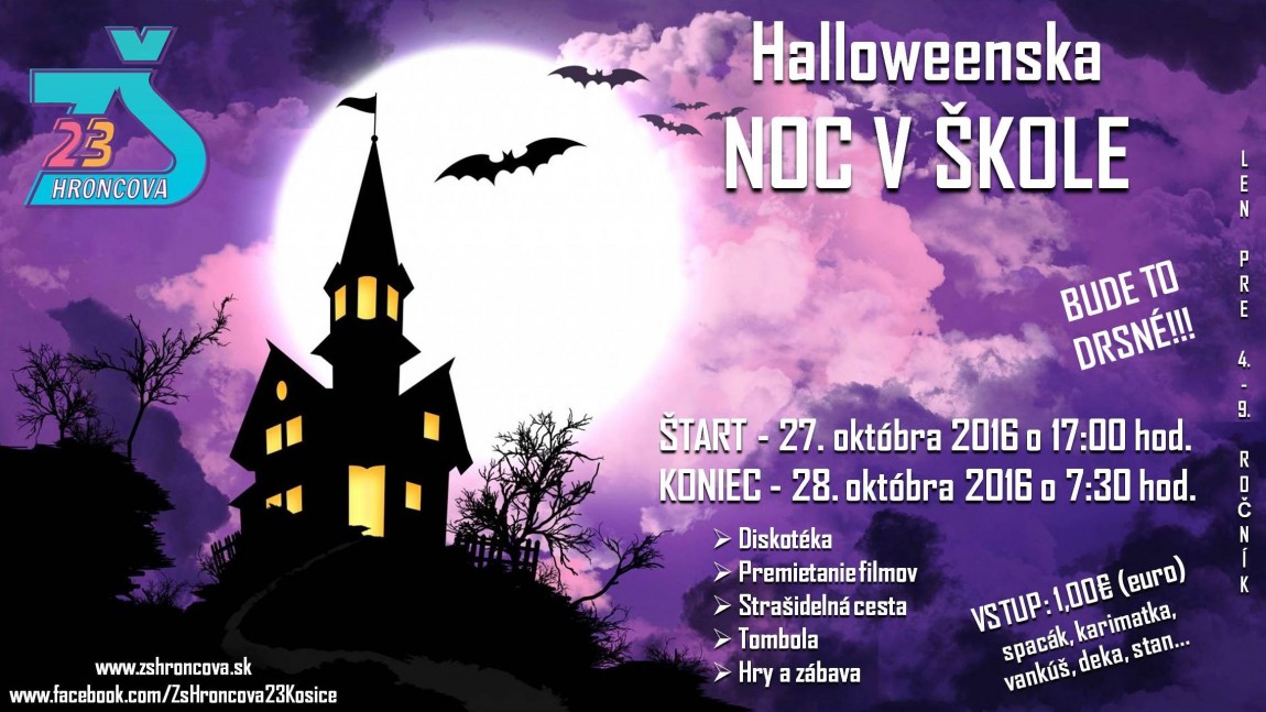 Halloweenska noc v škole …bude to drsné!