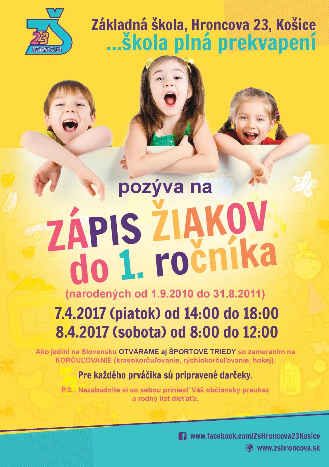Zápis žiakov do 1. ročníka – NOVÉ