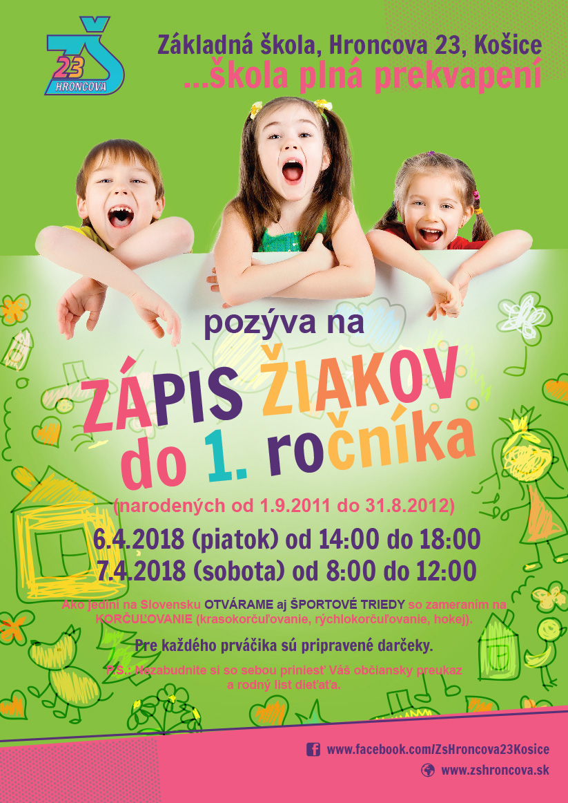 Zápis do 1. ročníka – TLAČIVÁ – NOVÉ!