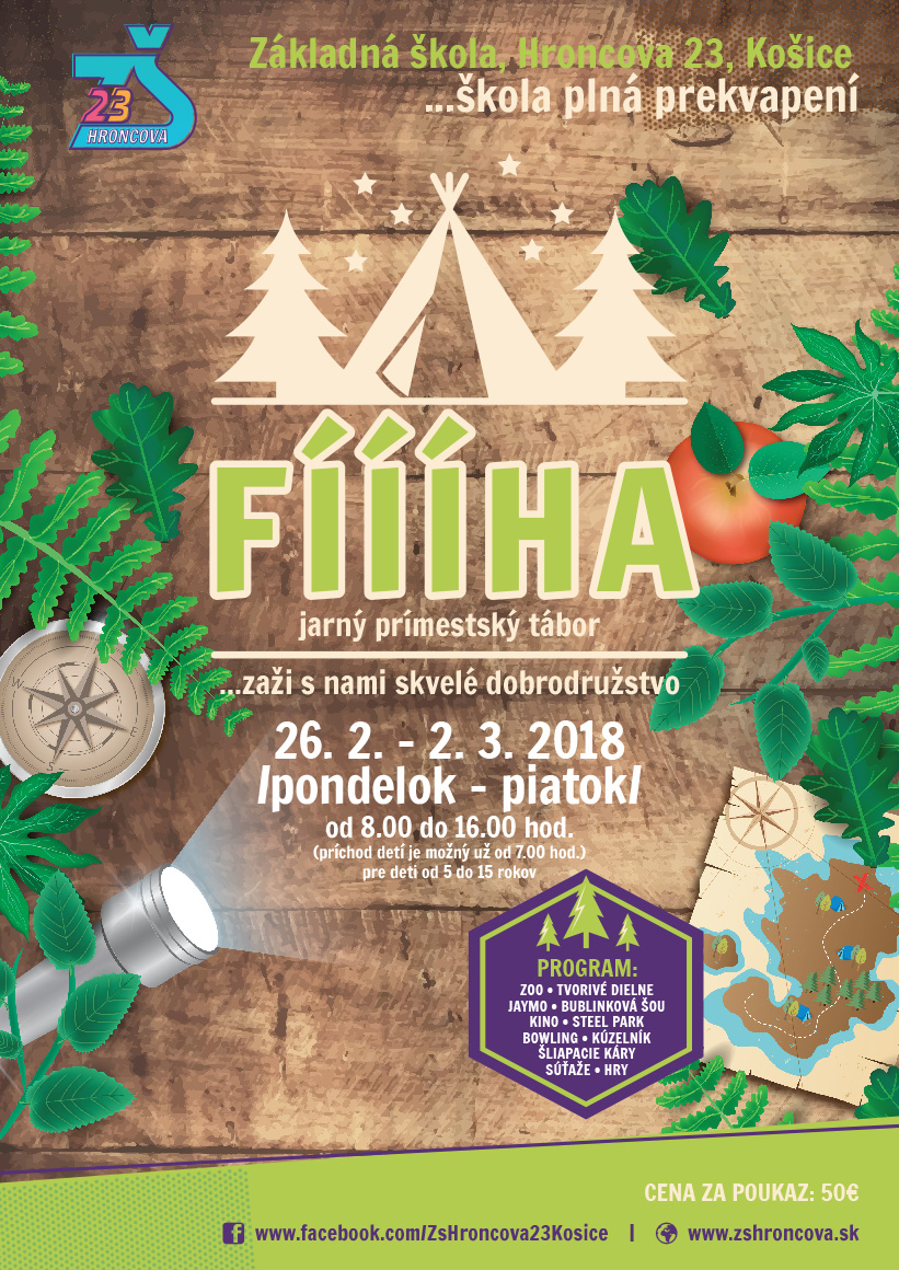 FÍÍÍHA – jarný prímestský tábor – NOVÉ