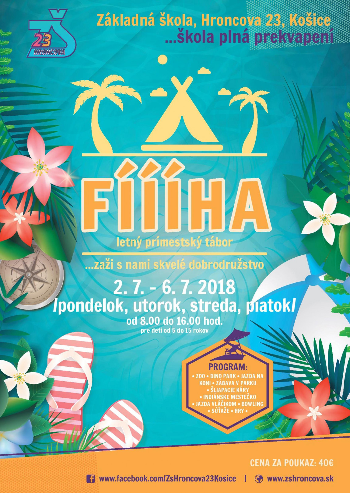 Letný prímestský tábor Fíííha 2018