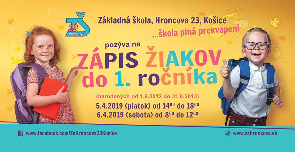 Zápis do 1. ročníka – TLAČIVÁ – NOVÉ!