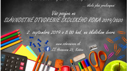 Slávnostné otvorenie školského roka 2019/2020 – POZVÁNKA