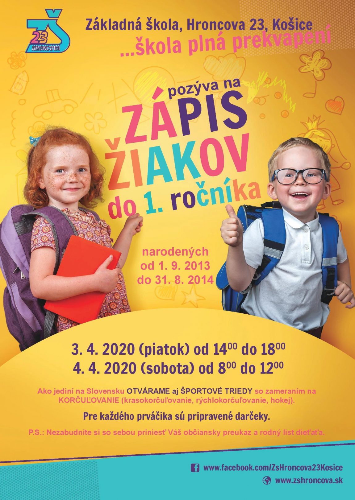 Zápis do 1. ročníka – TLAČIVÁ – NOVÉ