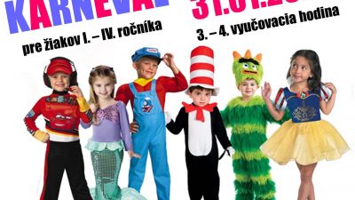 Karneval pre žiakov I. – IV. ročníka