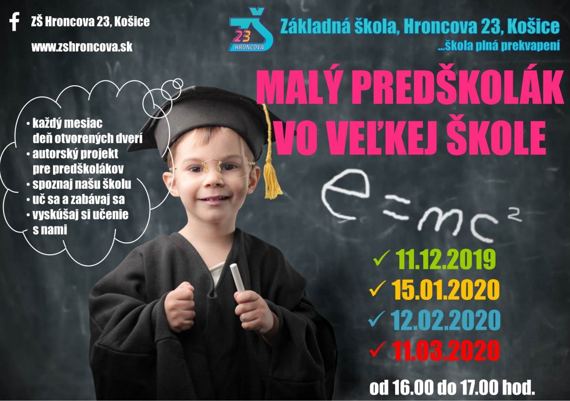 DOD – Malý predškolák vo veľkej škole – 12.02.2020 – POZVÁNKA