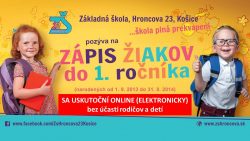 Zápis žiakov do 1. ročníka sa uskutoční ELEKTRONICKY