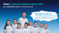 Hlasujem za O2 športovú akadémiu Mateja Tótha – pre Hroncovu
