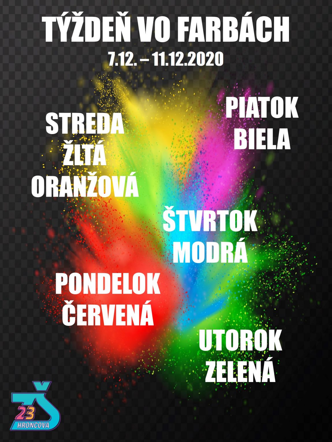 Týždeň vo farbách 7.12. – 11.12.2020