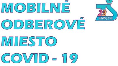 PLOŠNÉ TESTOVANIE aj v MOM v ZŠ Hroncova (21.1. – 24.1.)