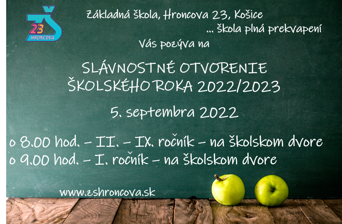 Začiatok školského roka 2022/2023 – organizácia, pokyny