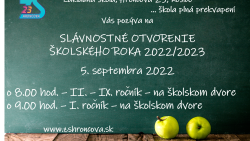 Začiatok školského roka 2022/2023 – organizácia, pokyny