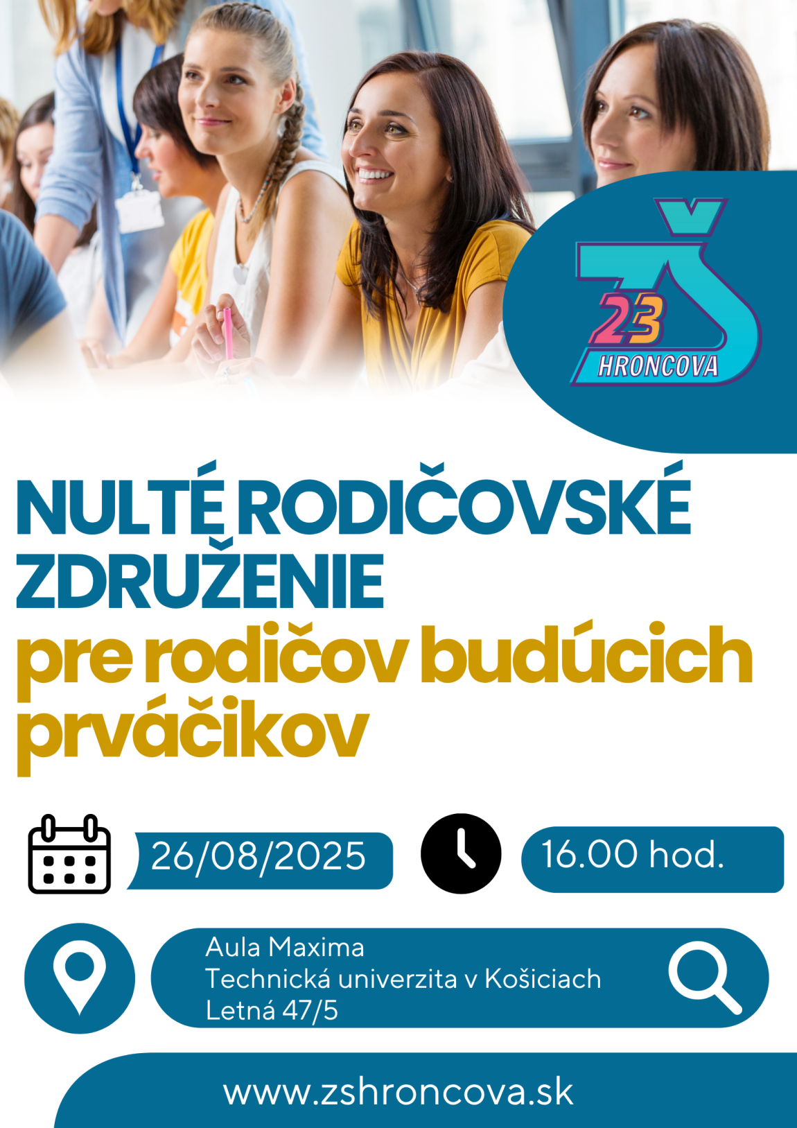 POZVÁNKA – Nulté rodičovské združenie 26.8.2025