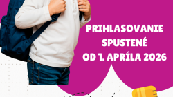 Zápis do 1. ročníka pre školský rok 2026/2027
