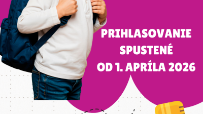 Zápis do 1. ročníka pre školský rok 2026/2027