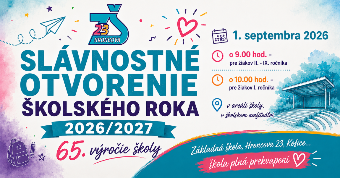 Slávnostné otvorenie školského roka – POZVÁNKA