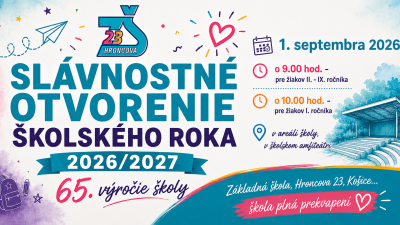 Slávnostné otvorenie školského roka – POZVÁNKA